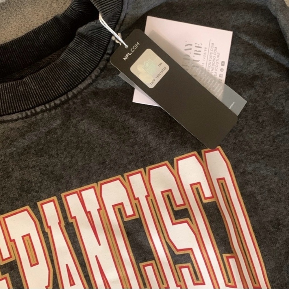 San Francisco 49ers NFL Game Couture Graphic Black Sweatshirt in Size Small - Picture 3 of 4